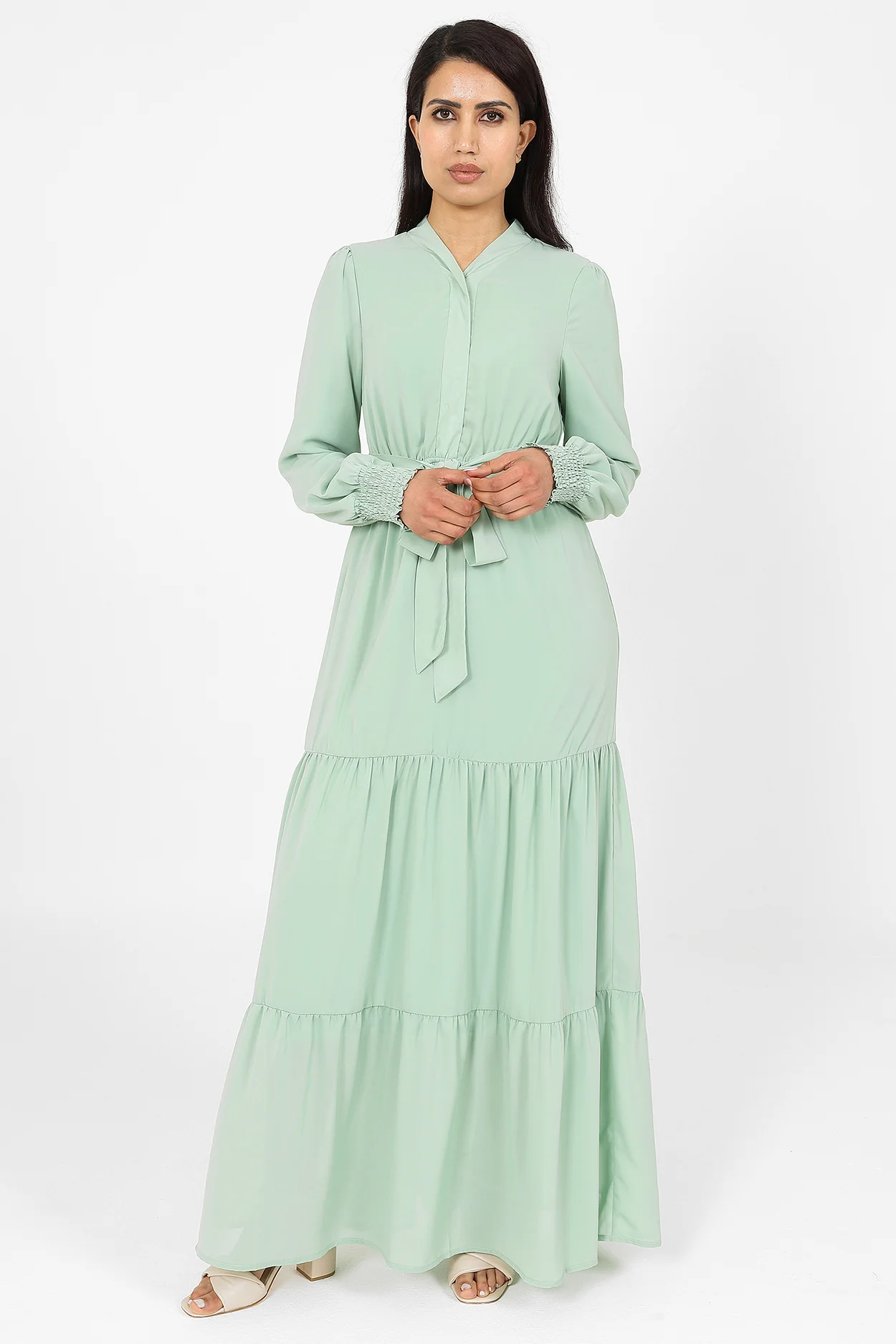 Iqra Light Green Dress - Image 2