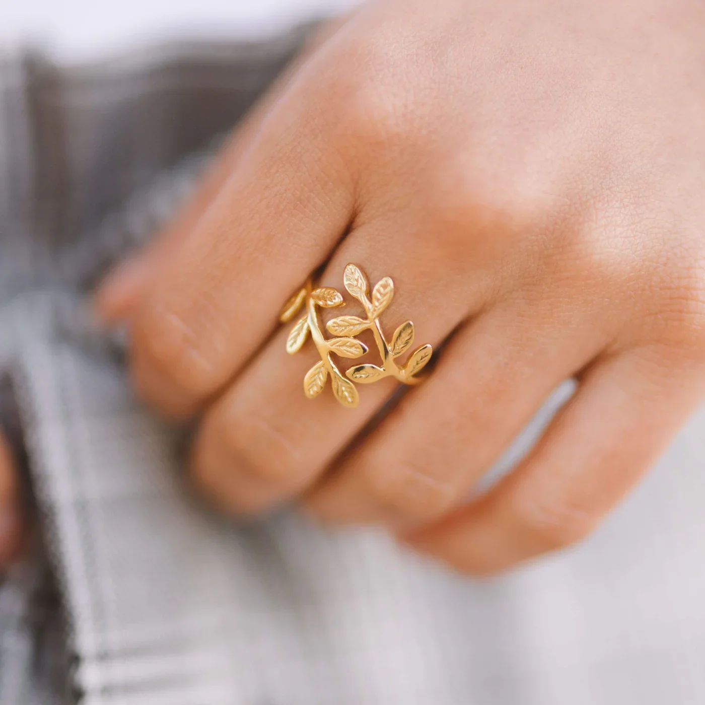 Palestine Olive Leaf Ring - Image 4
